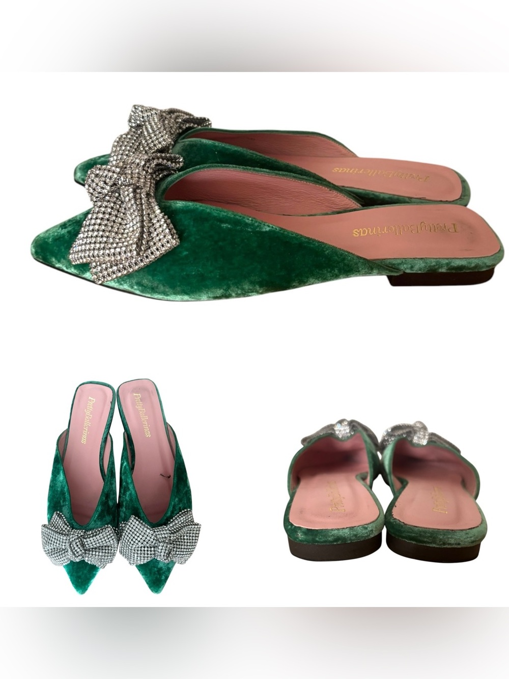 Pretty Ballerinas Yvette Bow Velvet Mules